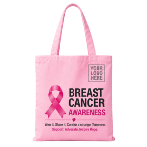 pink tote bag for breast cancer awerness